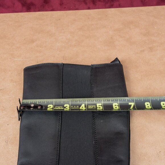 Steve Madden Women Esmao Black Leather Festival Platform Knee Boots sz 7 - Picture 7 of 10